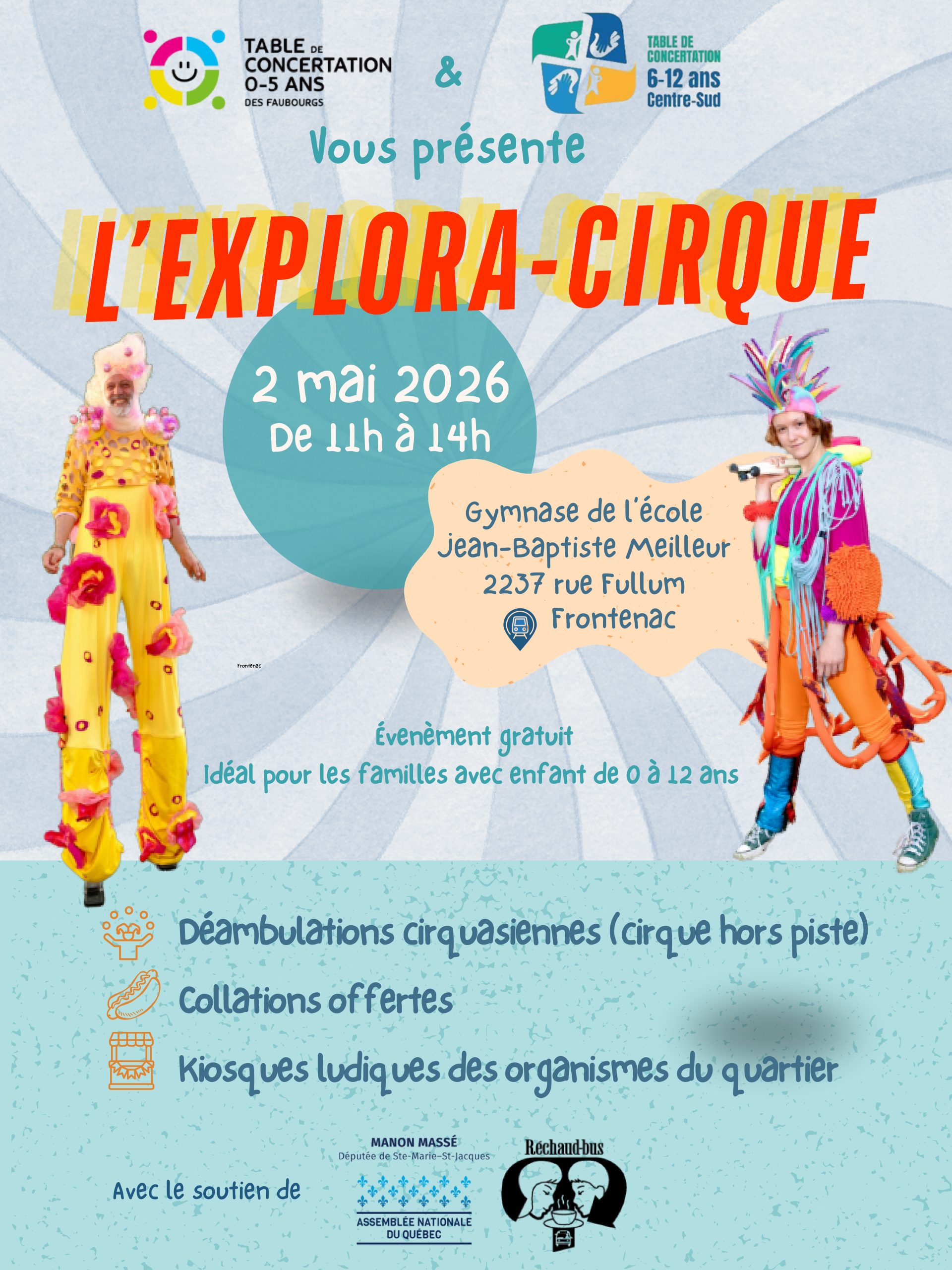 Événement rassembleur Faubourg 0-12 ans (Samedi 2 mai 11h à 14h00)