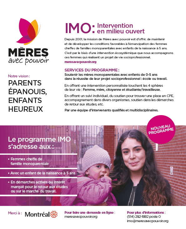 Nouveau projet d’intervention en milieu ouvert de MAP