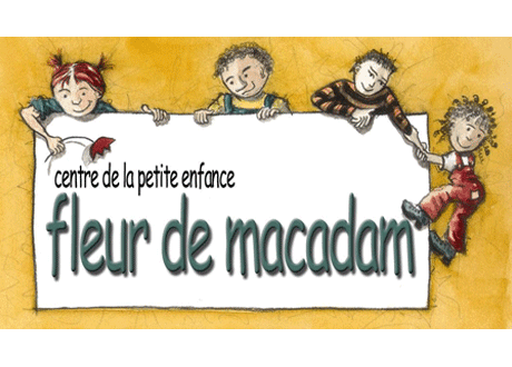 Logo fleur de la petite enfance fleur de macadam